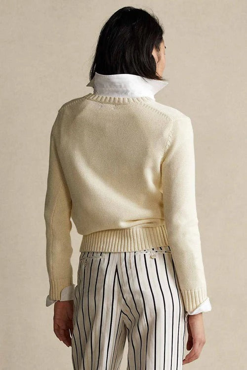 Polo Bear Rundhalspullover in Weiß