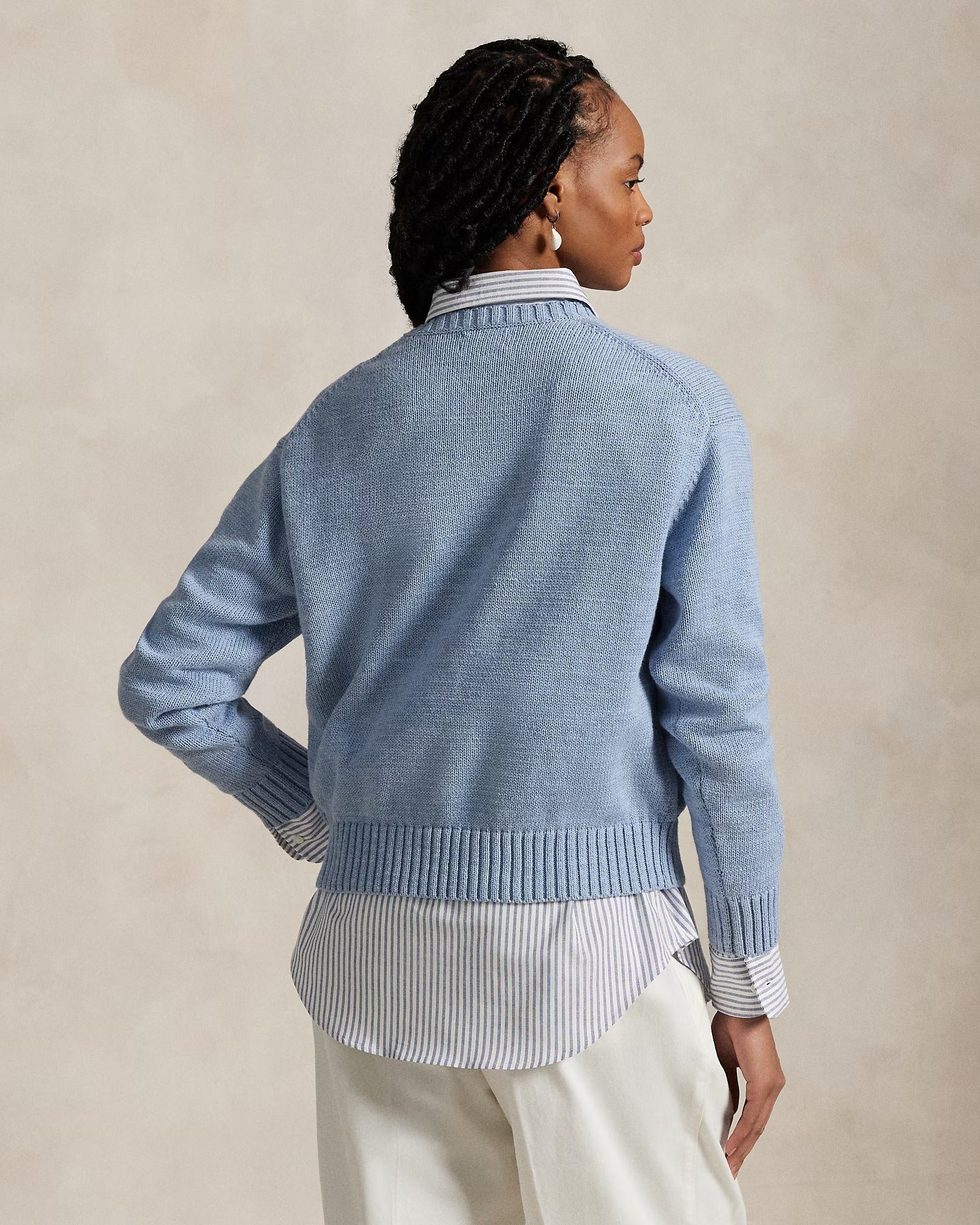 Polo Bear Rundhalspullover in Hellblau